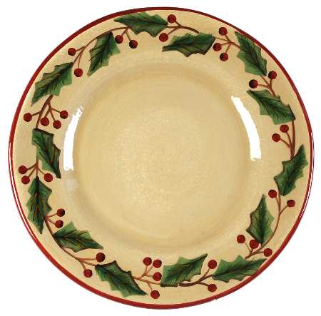 Holly Dessert/Pie Plate
