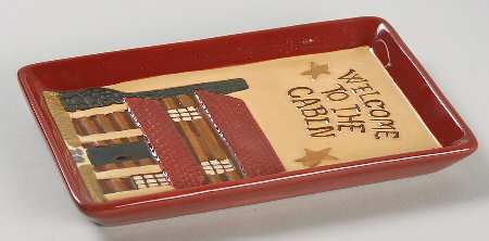 Log Cabin Spoon Rest/Holder (Holds 1 Spoon)