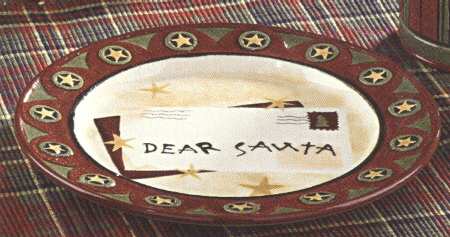Dear Santa Dessert/Pie Plate