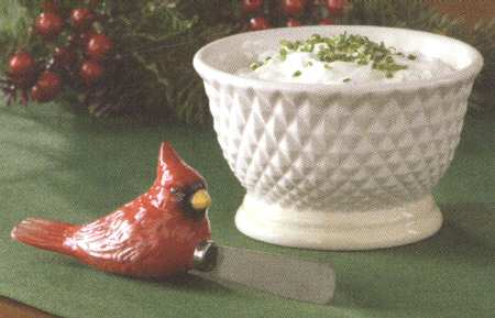 Cardinal Dip Bowl & Spreader Set