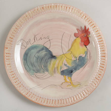 Rooster Luncheon Plate