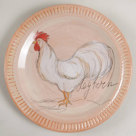 Rooster Luncheon Plate