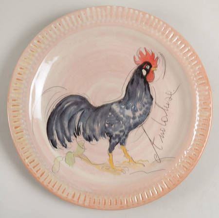 Rooster Luncheon Plate
