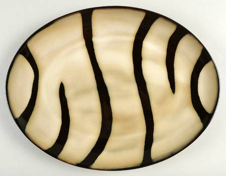Zebra 14" Oval Serving Platter