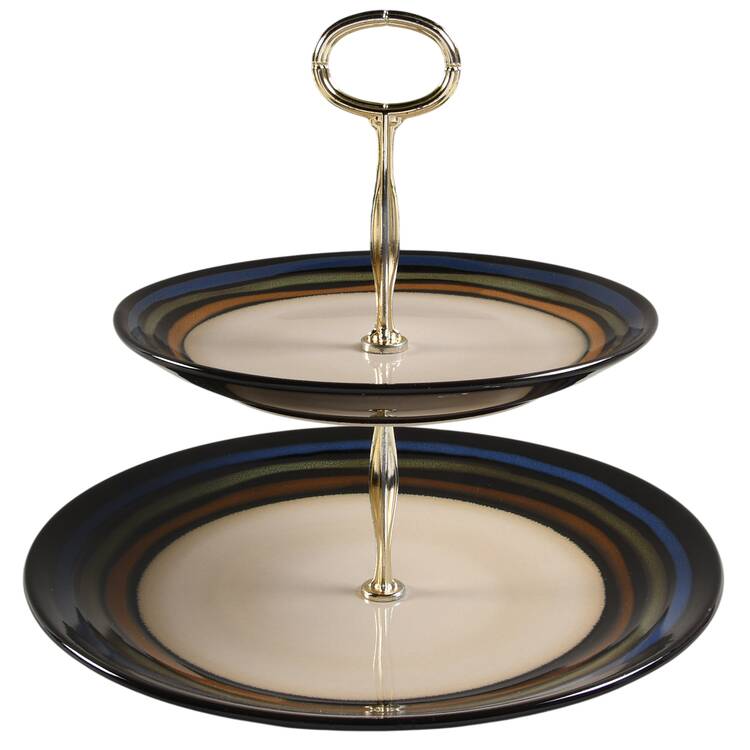 Galaxy 6 5/8"-10"  2 Tiered Serving Tray (Dp, Sp) HC