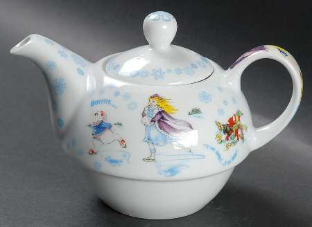Alice in Winterland Individual Teapot with Cup Teapot No Lid