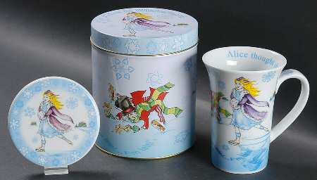 Alice in Winterland Mug & Coaster Set W/Gift Tin & Lid