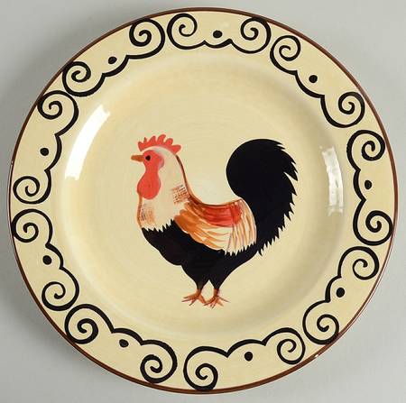 Garden Rooster Salad Plate