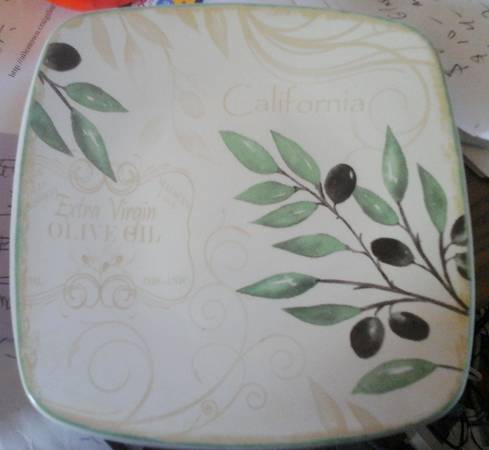 Olive Grove Square Appetizer Plate