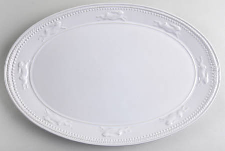 Easter Bunny Debossed 17" Oval Serving Platter