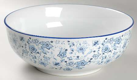 Blue Meadows (Smooth) 9" Round Vegetable Bowl