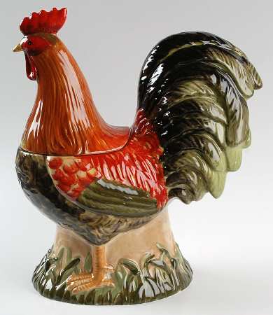 Countryside Figural Cookie Jar & Lid