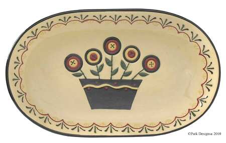 Penny Lane Oval Snack Tray