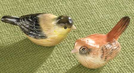 Backyard Birds Figural Salt & Pepper Set