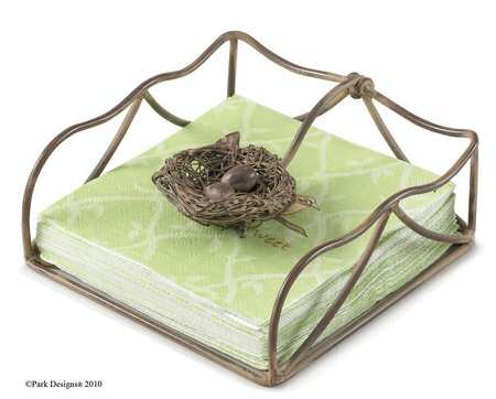 Backyard Birds Metal Napkin Holder