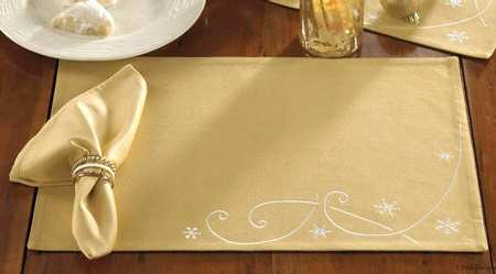 Snow Swirl Cloth Placemat