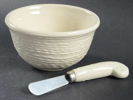 Snow Swirl Dip Bowl & Spreader Set