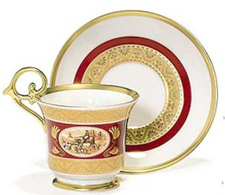 PIR185 Footed Cup & Saucer Set