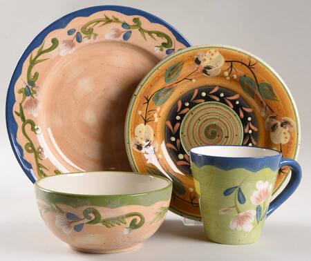 Tuscany Floral 4 Piece Place Setting