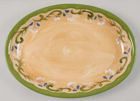 Tuscany Floral 15" Oval Serving Platter