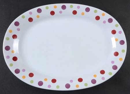 Dots 13" Oval Serving Platter