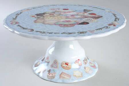 Cupcakes & Cookies 10" Diameter Pedestal Cake Stand