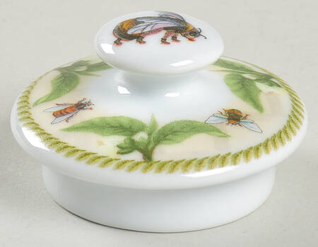 Tea Plant & Honey Bee Lid for Sugar Bowl
