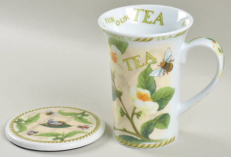 Tea Plant & Honey Bee Mug & Coaster Set