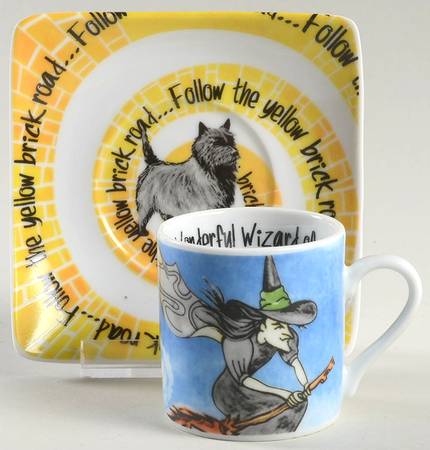 Wizard of Oz Flat Demitasse Cup & Saucer Set