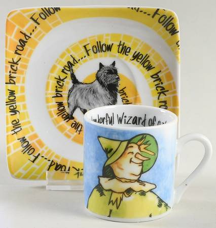 Wizard of Oz Flat Demitasse Cup & Saucer Set