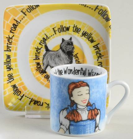 Wizard of Oz Flat Demitasse Cup & Saucer Set