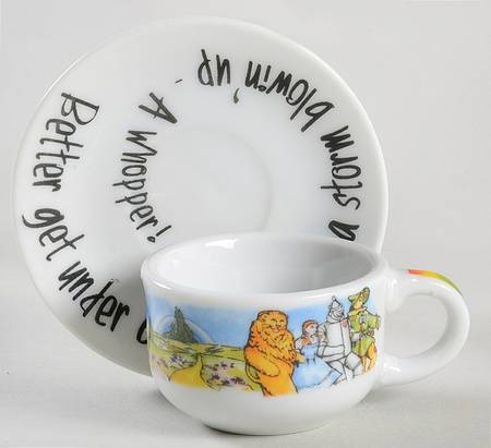 Wizard of Oz Flat Toy Cup and Saucer Set by Cardew Design