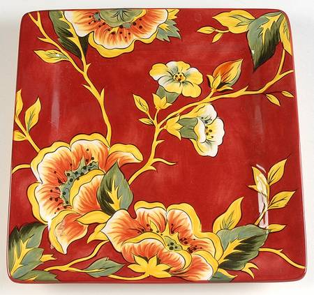Cassandra Red Dinner Plate
