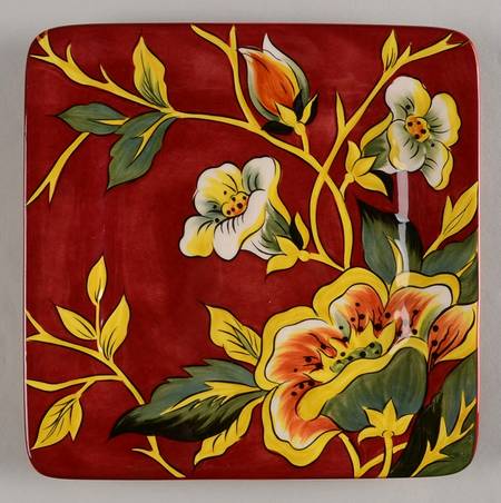 Cassandra Red Salad Plate