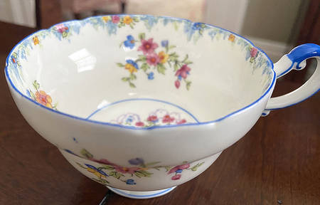 Haddon Hall (Blue Trim) Footed Cup