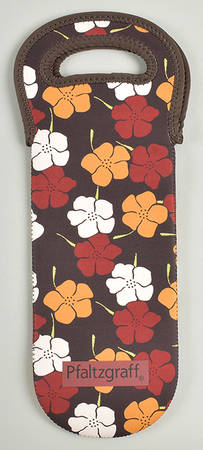 Painted Poppies Cloth Wine Bag