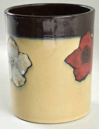 Painted Poppies Utensil Holder