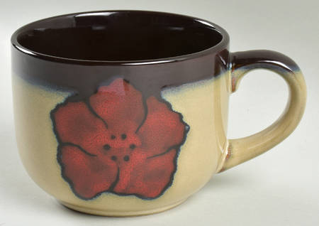 Painted Poppies Jumbo Soup Mug