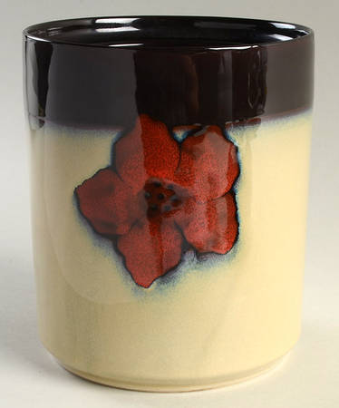Painted Poppies Large Canister No Lid