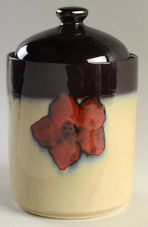 Painted Poppies Large Canister & Lid