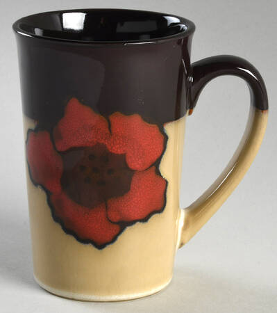 Painted Poppies Latte Mug