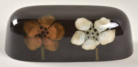 Painted Poppies Lid for 1/4 Lb Butter