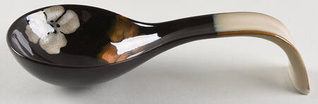 Painted Poppies Spoon Rest/Holder (Holds 1 Spoon)