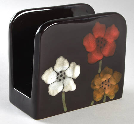 Painted Poppies Napkin Holder