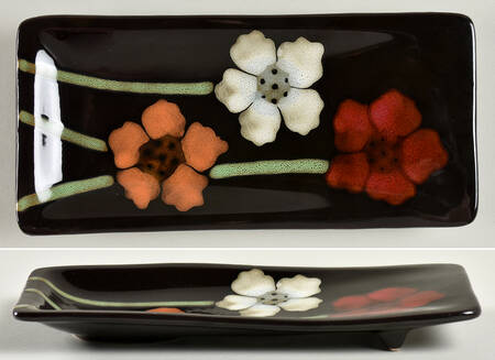 Painted Poppies Spoon Rest/Holder (Holds 1 Spoon)