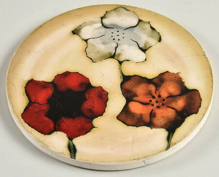 Painted Poppies 6" Round Trivet
