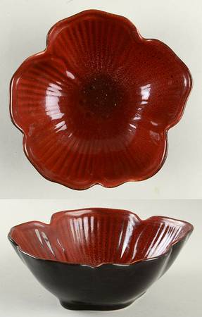 Painted Poppies Figural Soup/Cereal Bowl