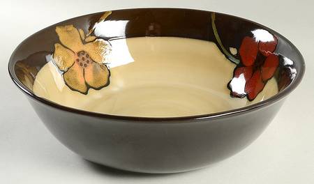 Painted Poppies 12" Large Salad Serving Bowl