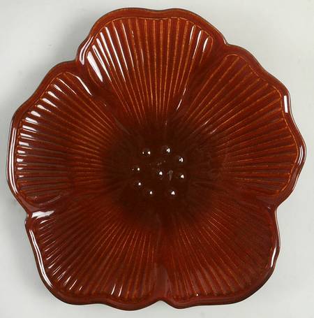 Painted Poppies 11" Figural Platter