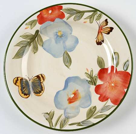 Garden Butterflies Salad Plate